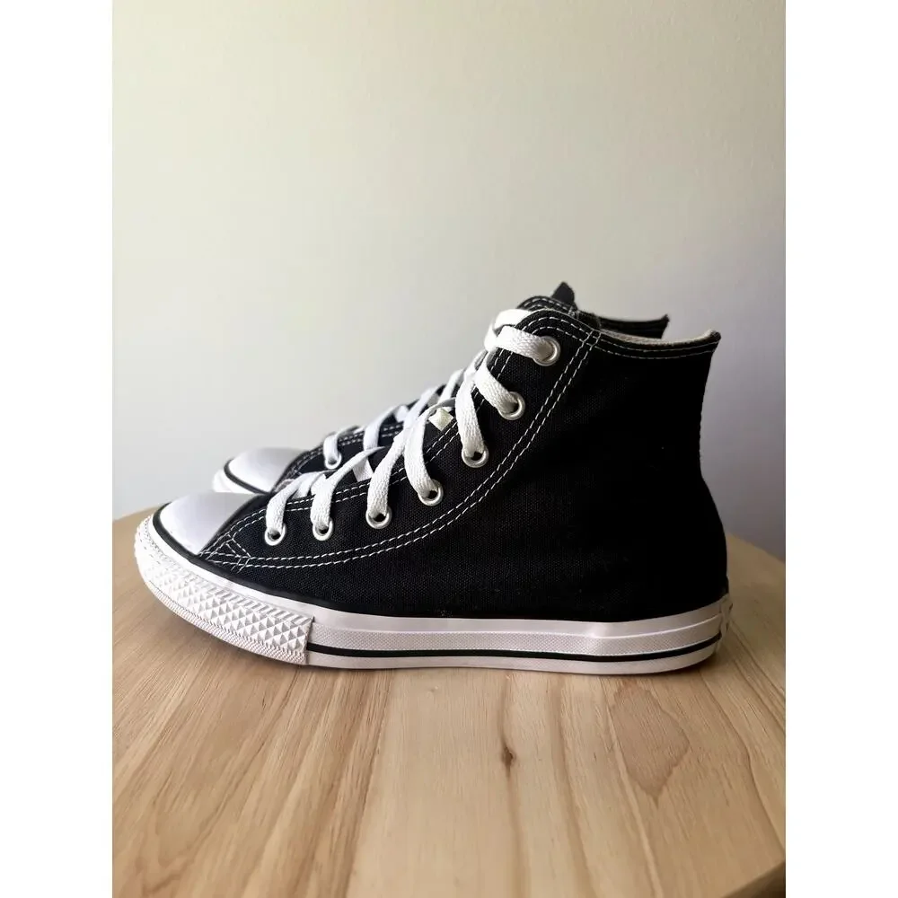 Converse Chuck Taylor All Star High Top Black Canvas Sneakers Youth Size 3 3J231